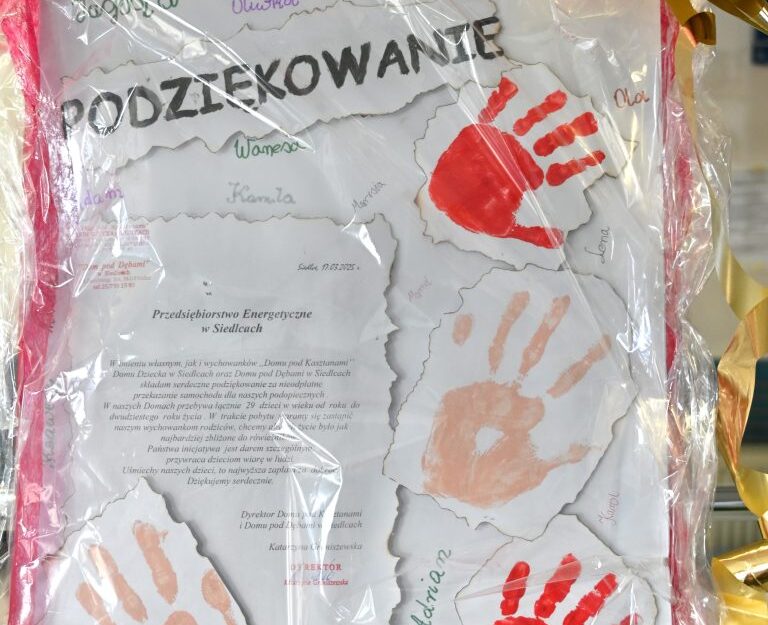 Praca plastyczna od podopiecznych Domu Dziecka w Siedlcach „Domu pod Kasztanami”
