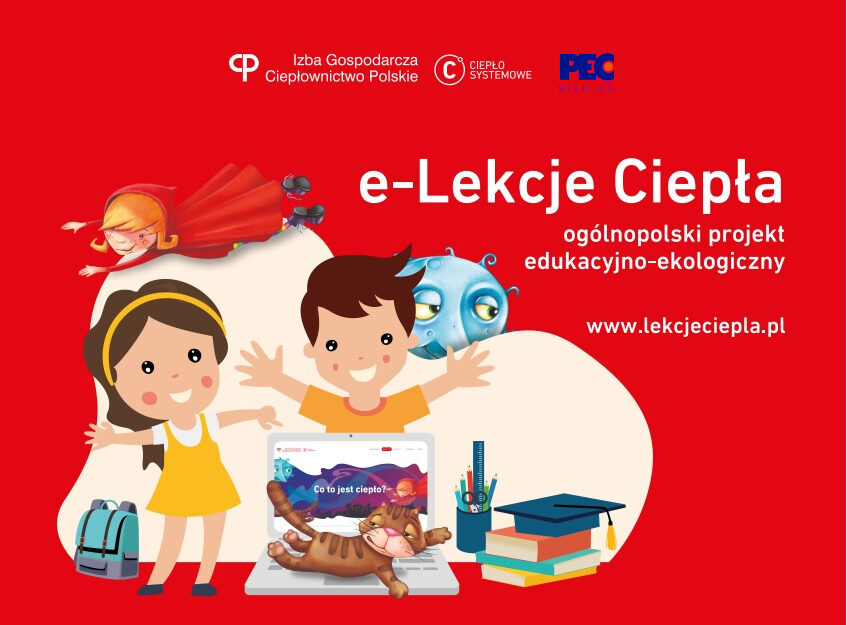 Plakat informujący o projekcie Lekcje Ciepła w Siedlcach