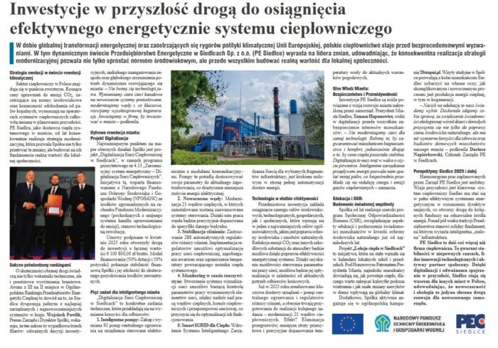 Drugi artykuł dotyczący Ogólnopolskiego Rankingu Przedsiębiorstw Energetyki Cieplnej za rok 2026